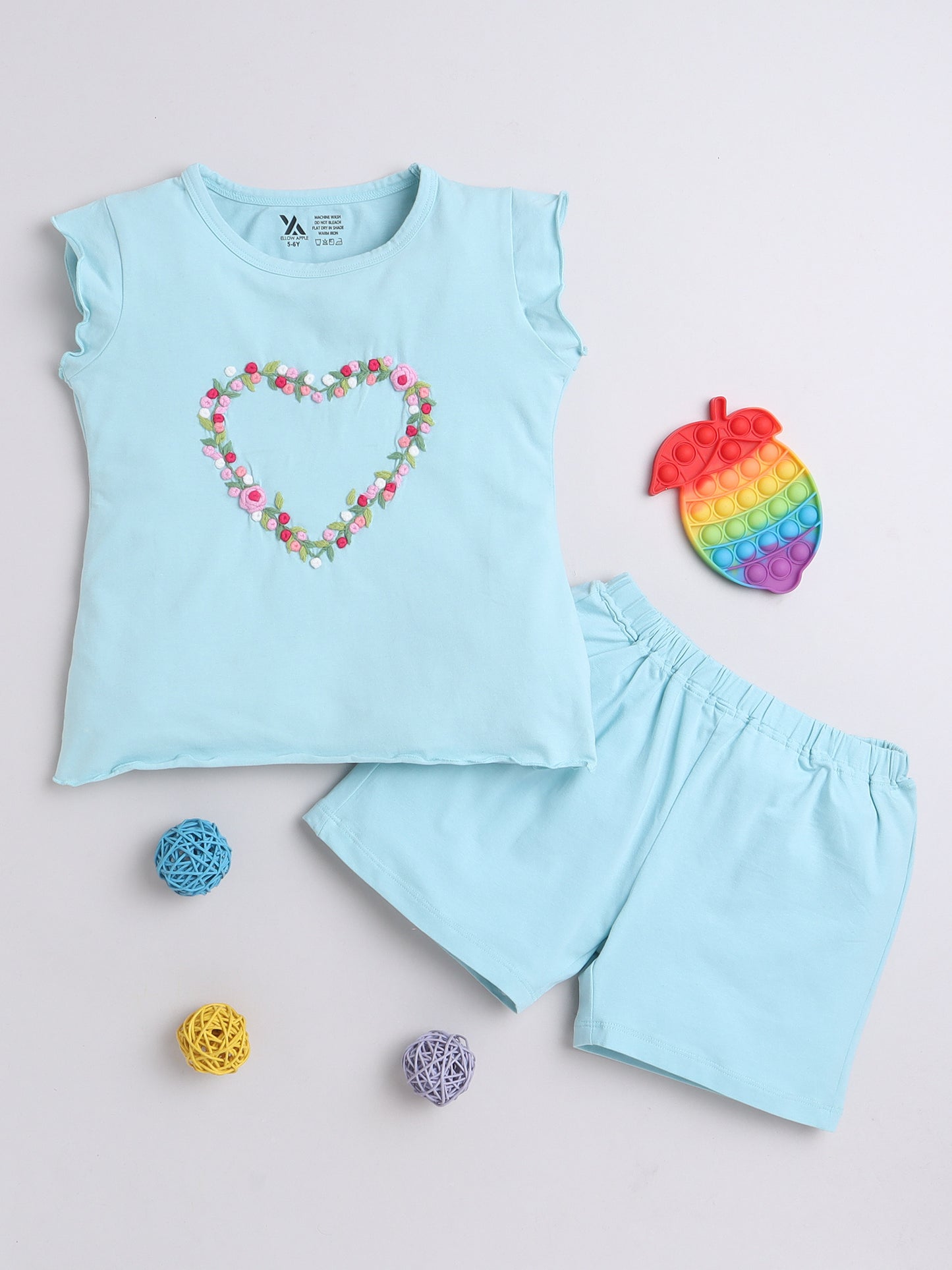 Half Sleeve Cotton T-Shirt-Set for Girls and Baby Girls
