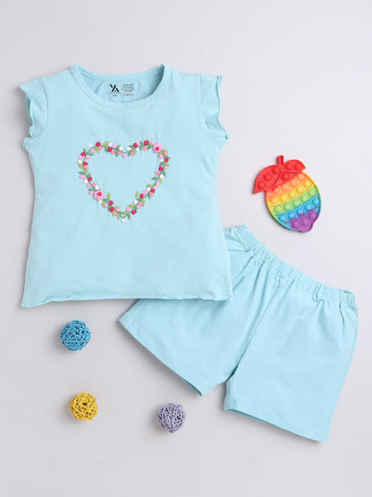 Half Sleeve Cotton T-Shirt-Set for Girls and Baby Girls