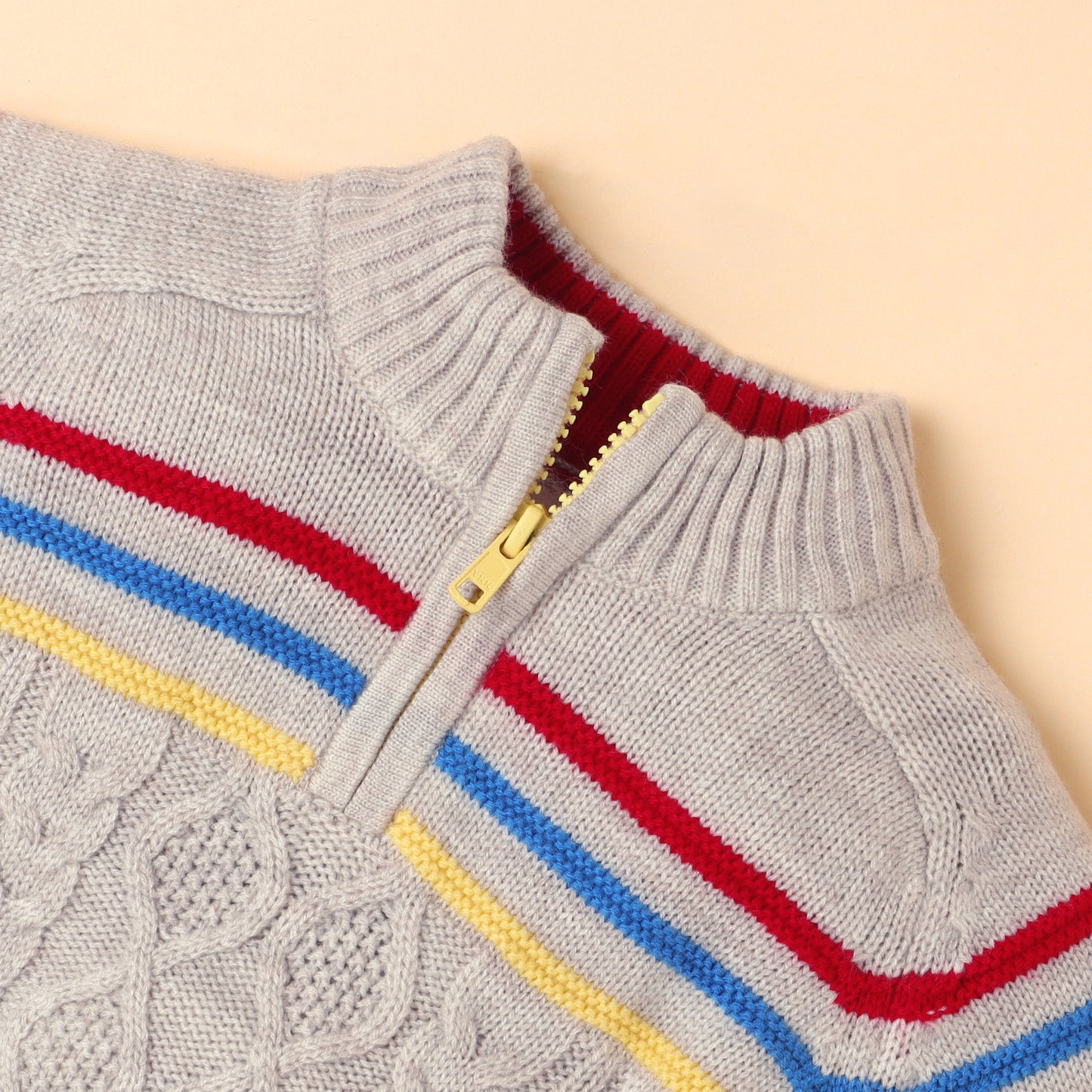 Yellow Apple-Warm Boys' Knit Sweater – Soft, Stylish & Comfortable Winter Wear