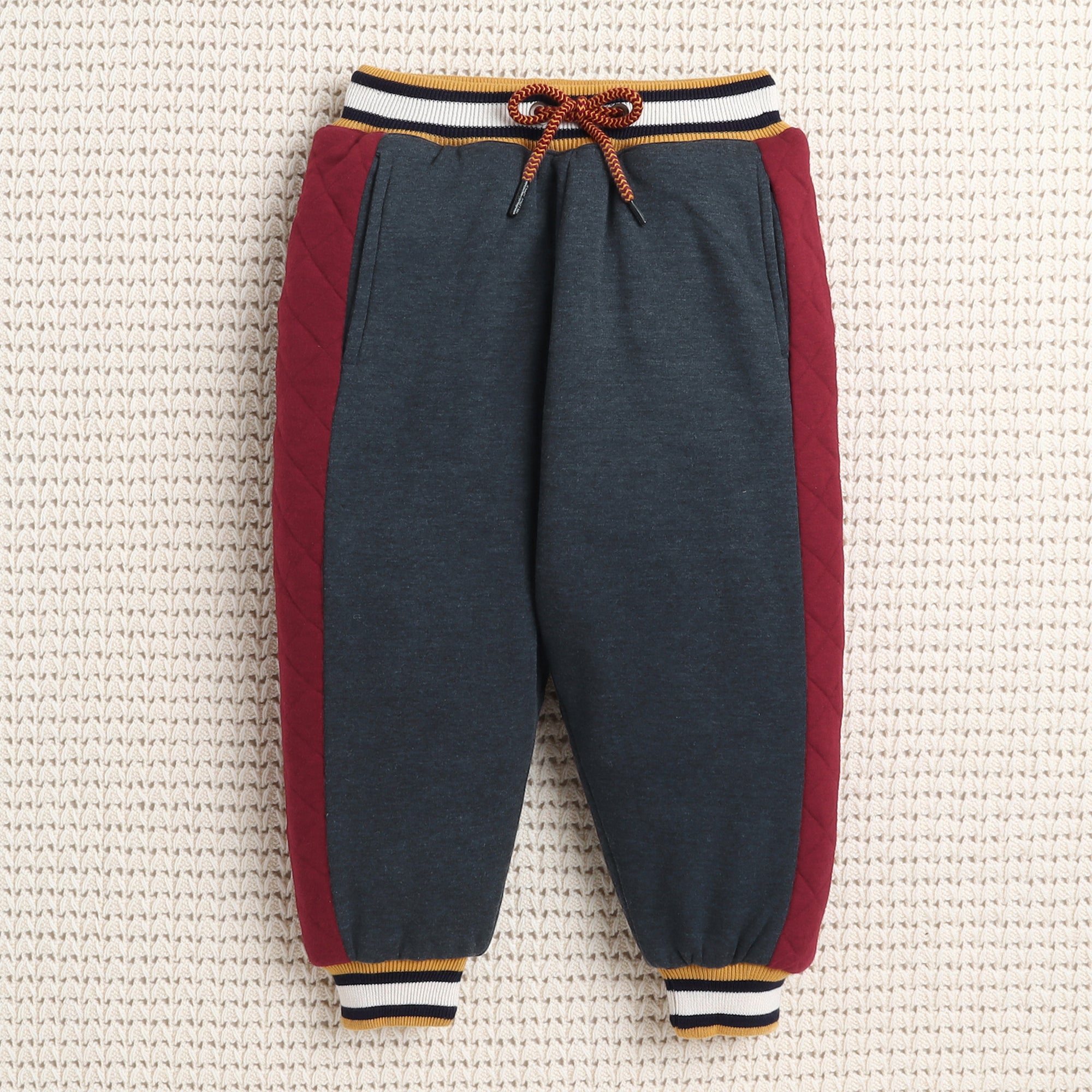 Kids Quilted Hooded Tracksuit Set | Soft Fleece Zip-Up Hoodie & Jogger Pants for Boys & Girls