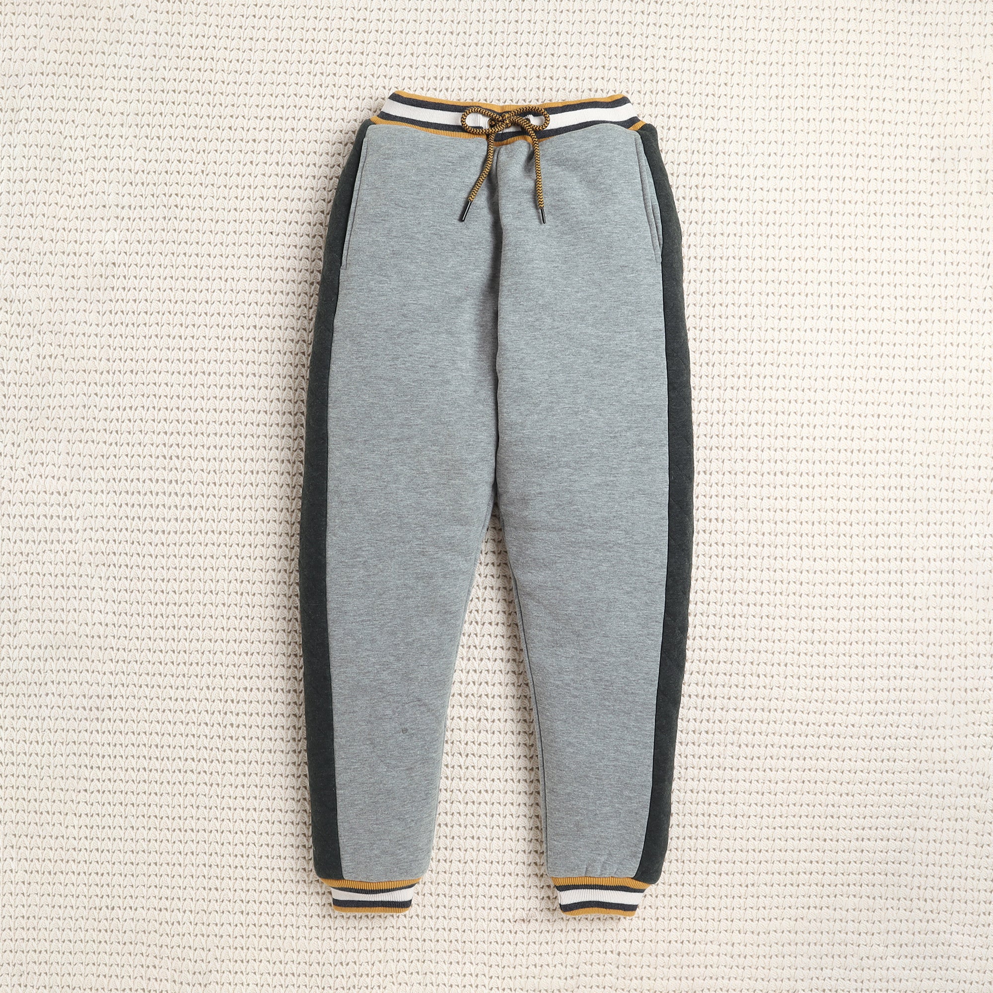 Kids Quilted Hooded Tracksuit Set | Soft Fleece Zip-Up Hoodie & Jogger Pants for Boys & Girls