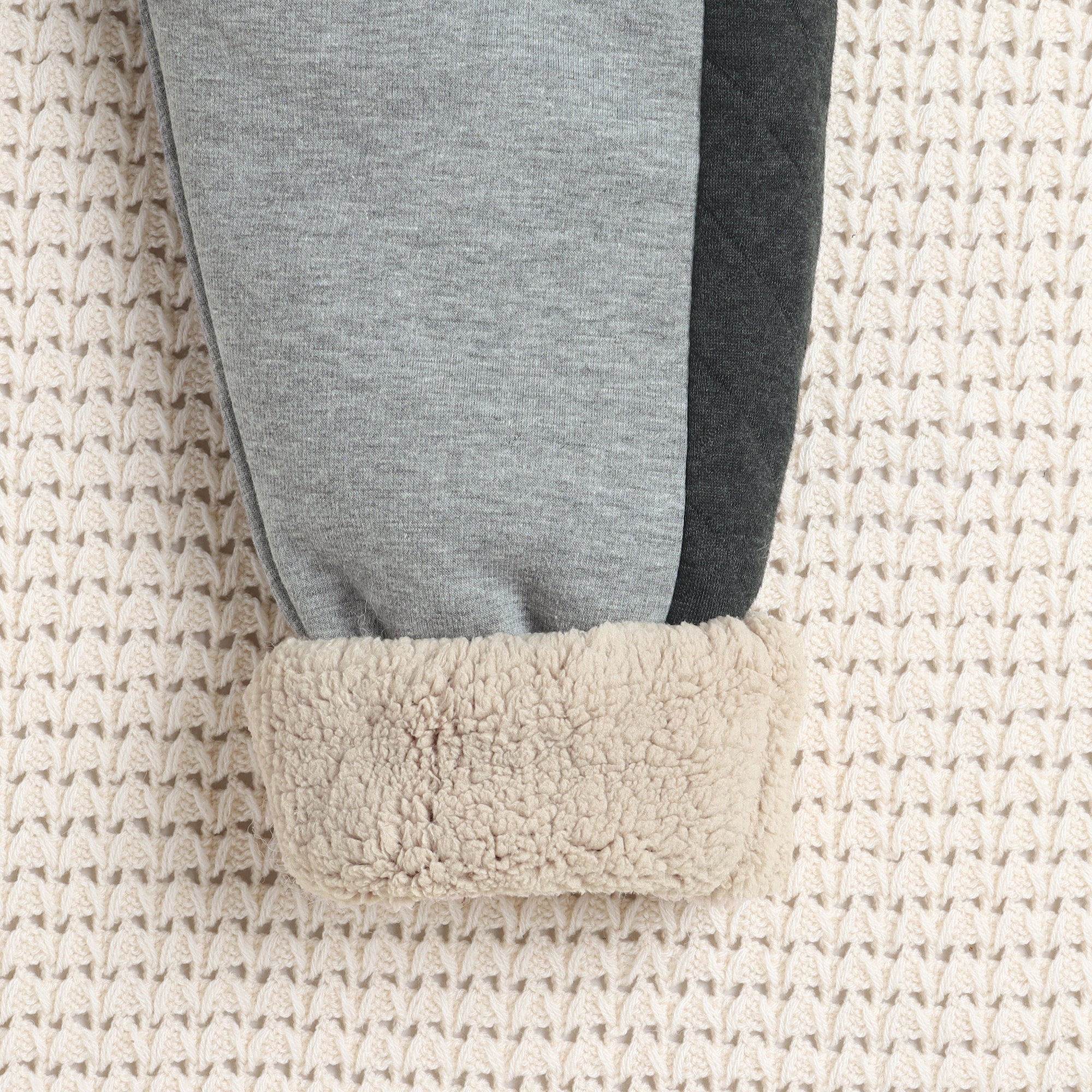 Kids Quilted Hooded Tracksuit Set | Soft Fleece Zip-Up Hoodie & Jogger Pants for Boys & Girls