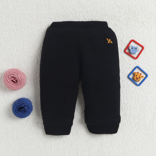 Yellow Apple Unisex Baby & Kids Winter Lowers – Soft Knit Warm Jogger Pants for Boys & Girls