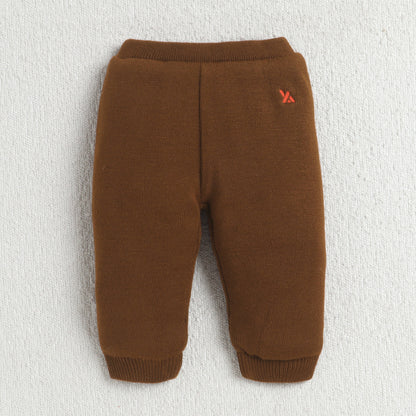 Yellow Apple Unisex Baby & Kids Winter Lowers – Soft Knit Warm Jogger Pants for Boys & Girls