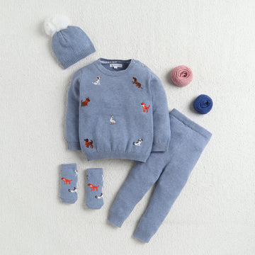 Everyday Unisex Baby Set – All Season Soft Knit Outfit | Stylish & Cozy Combo