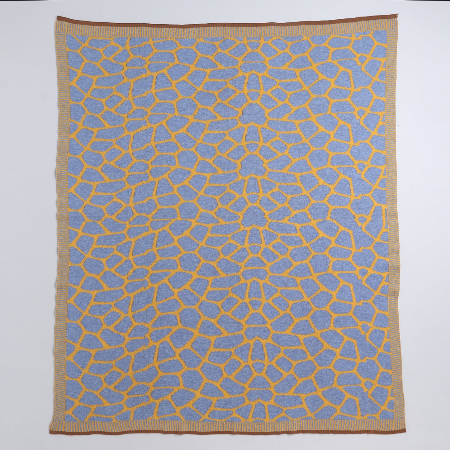 Yellow Apple-Knitted Baby Blanket | Soft Reversible  Baby Wrap for Newborns