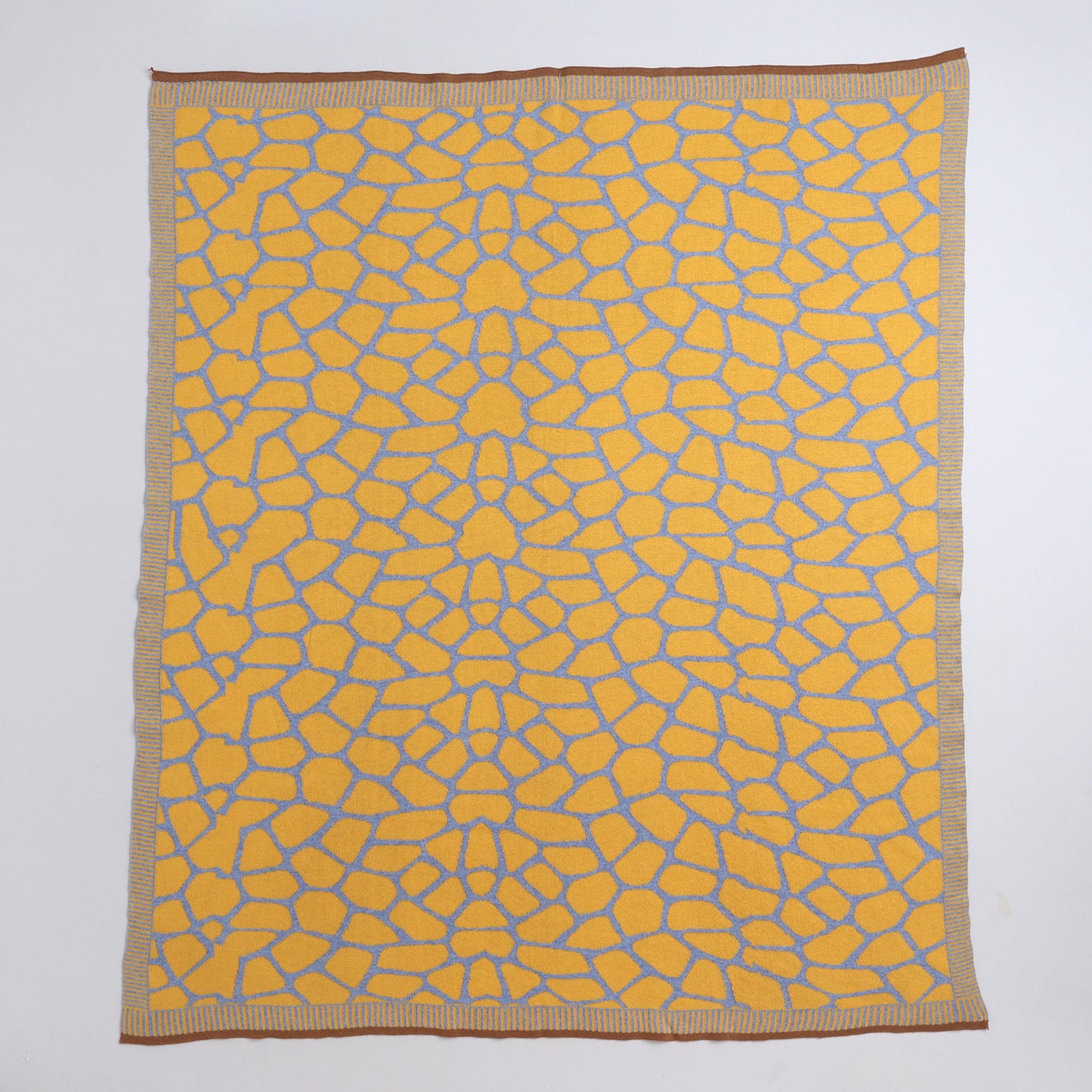 Yellow Apple-Knitted Baby Blanket | Soft Reversible  Baby Wrap for Newborns