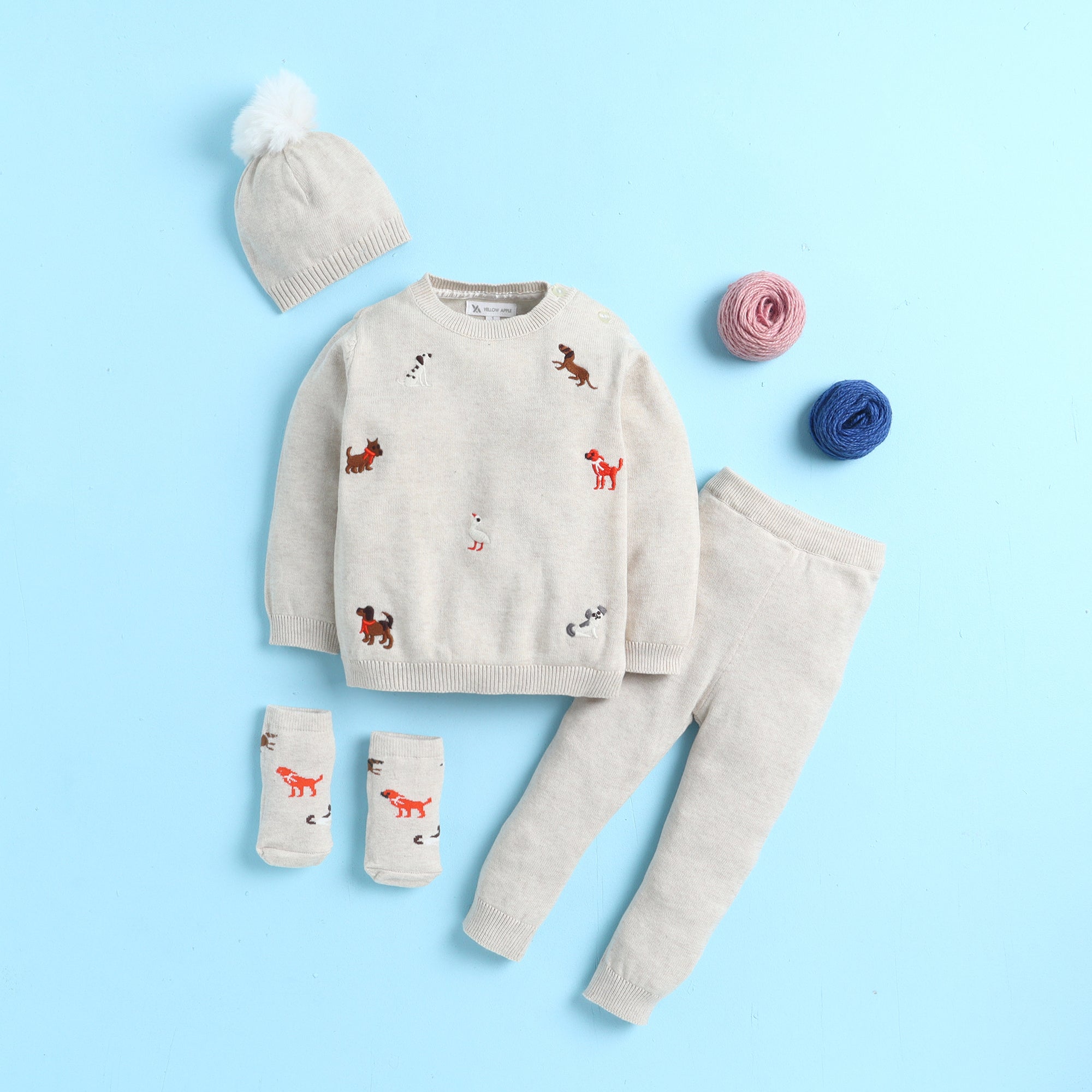 Everyday Unisex Baby Set – All Season Soft Knit Outfit | Stylish & Cozy Combo