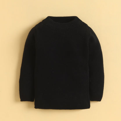 Unisex Baby & Kids Winter T-Neck Sweater | Warm Woollen Skivvy Pullover for Boys & Girls