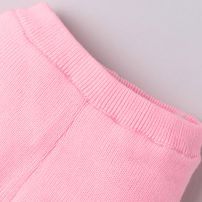 Yellow Apple- Baby Knitted Sweater & Pant Set | Soft Winter Wear with Cute Animal Embroidery