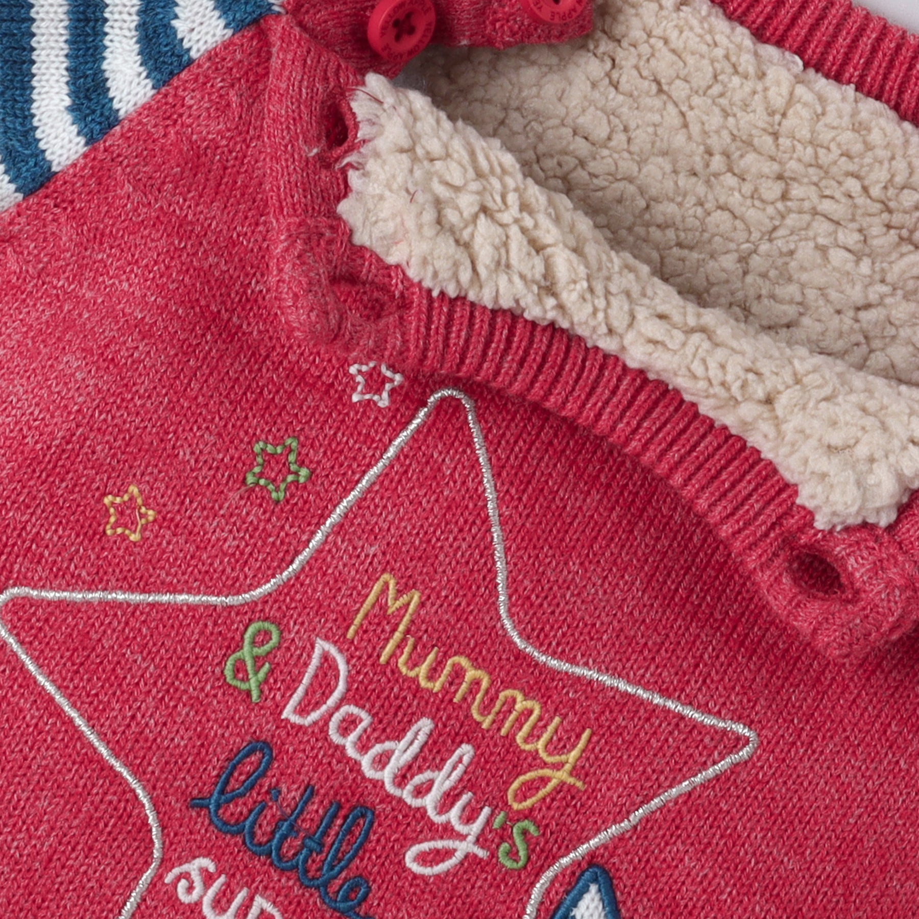 Adorable Baby Romper with Cap – “Mummy & Daddy's Little Superstar” Embroidered Design