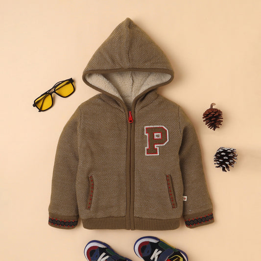 Boys Reversible Hoodie Jacket | Warm Fleece Lined Winter Wear for Kids | Stylish Zip-Up Hooded Sweatshirt