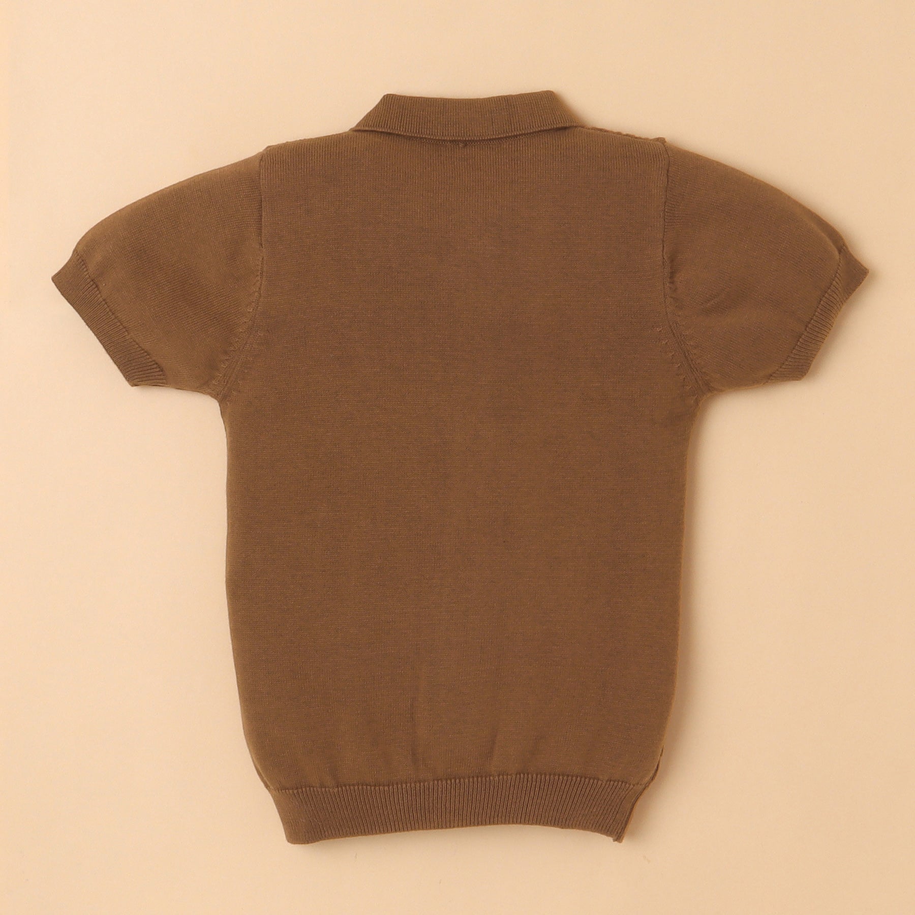Boys Cable Knit Polo T-Shirt, Soft Cotton Half Sleeve Collar Tee for Boys, Casual Summer Wear