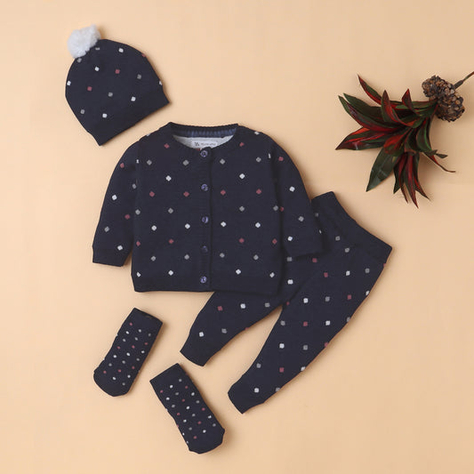 Yellow Apple Everyday Unisex Baby Set – All Season Soft Knit Outfit | Stylish & Cozy Combo