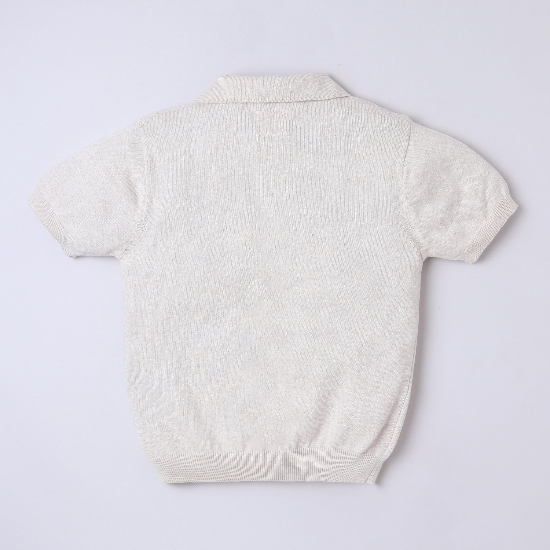 Boys Cable Knit Polo T-Shirt, Soft Cotton Half Sleeve Collar Tee for Boys, Casual Summer Wear