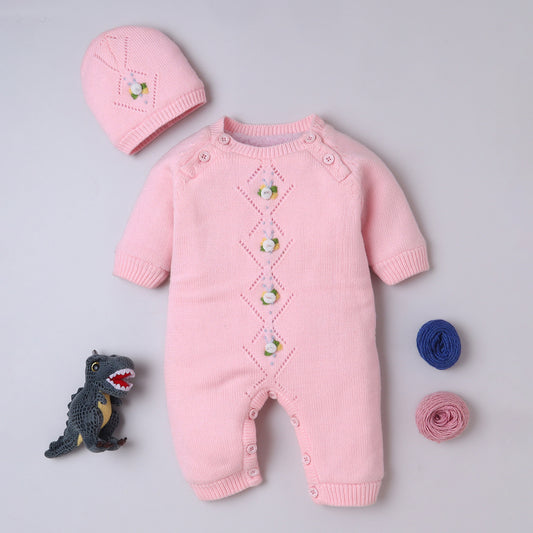 Yellow Apple Rompers/Hoodie/Sweater/Sleepsuits/Jumpsuit/Night Suits for Baby Boys & Girls, Infants, New Borns with Inner Fur Fleece