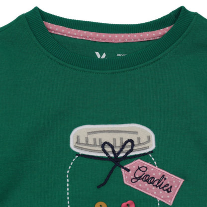 Beautiful Green Color Woolen Warm Sweater Full Sleeve for Girls