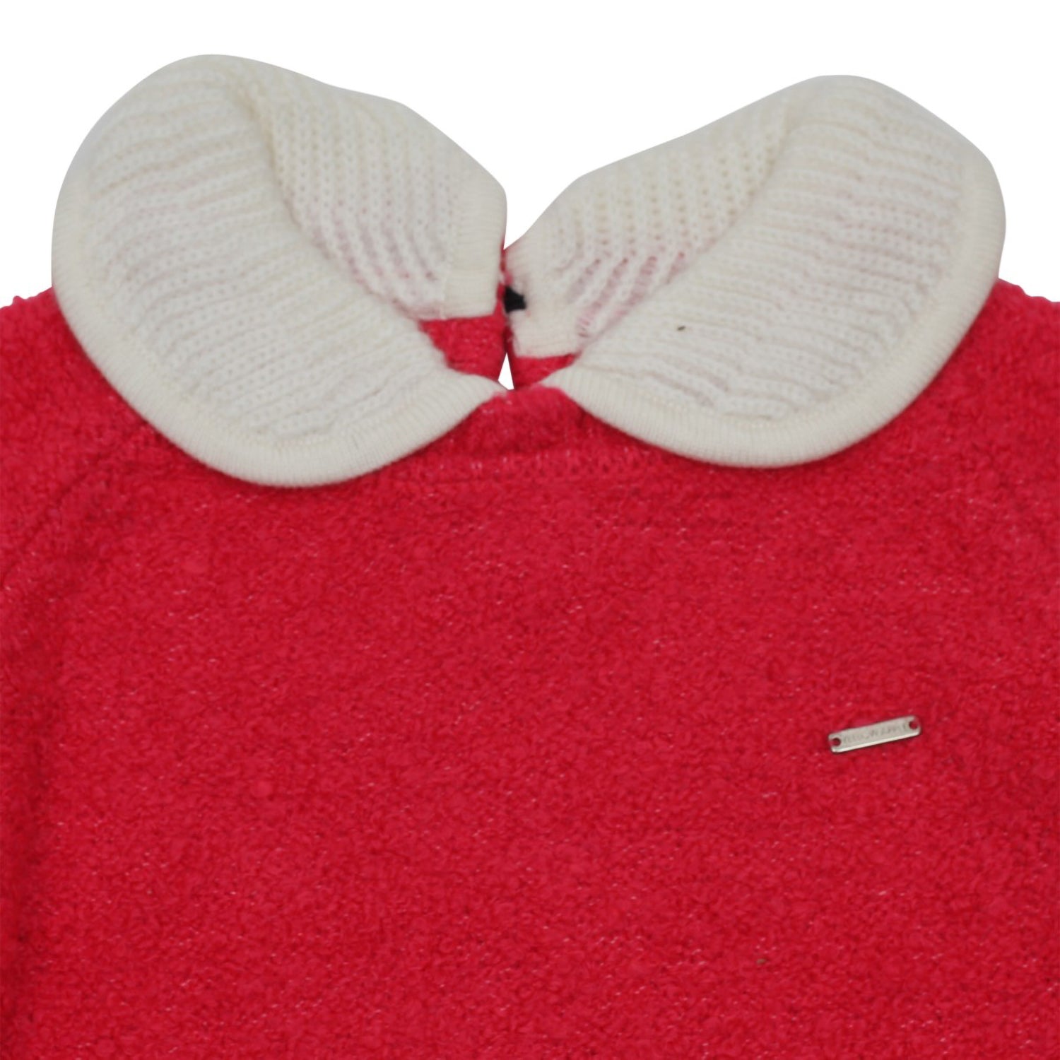 Elegant Knit Sweater with Peter Pan Collar – Sweet Style for Little Girls