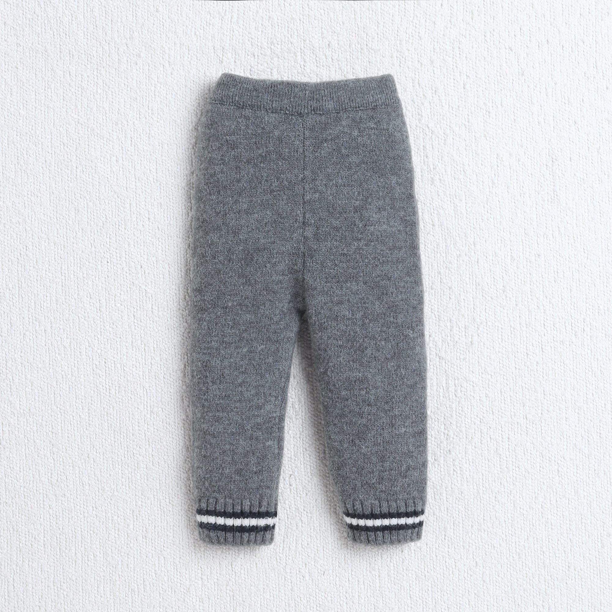 Baby 3-Piece Knit Clothing Set | Soft Warm Animal Embroidered Sweater, Knit Pants & Pom-Pom Beanie | Cozy Winter Outfit for Babies