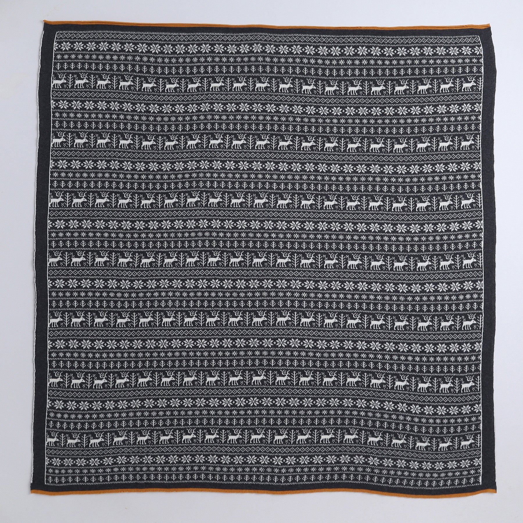 Yellow Apple-Knitted Baby Blanket | Soft Reversible Jacquard Baby Wrap for Newborns