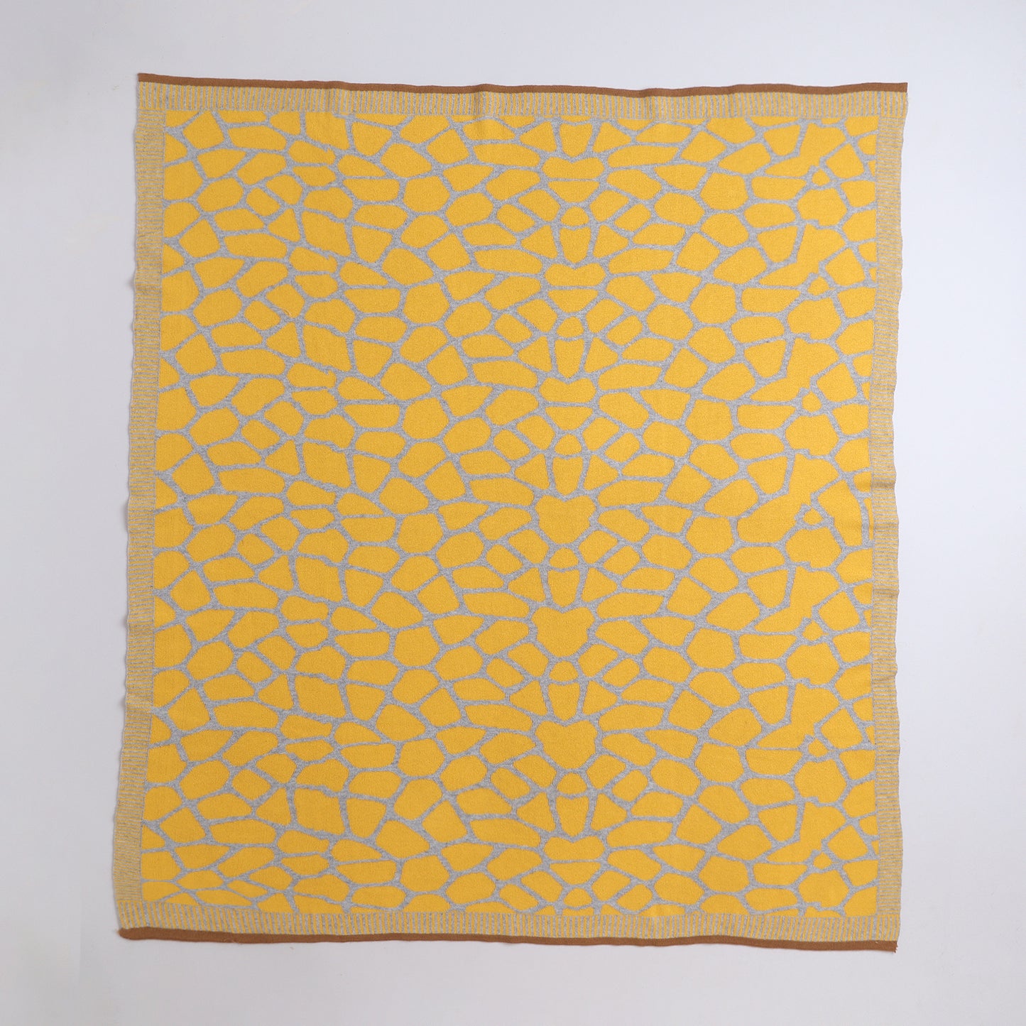 Yellow Apple-Knitted Baby Blanket | Soft Reversible  Baby Wrap for Newborns