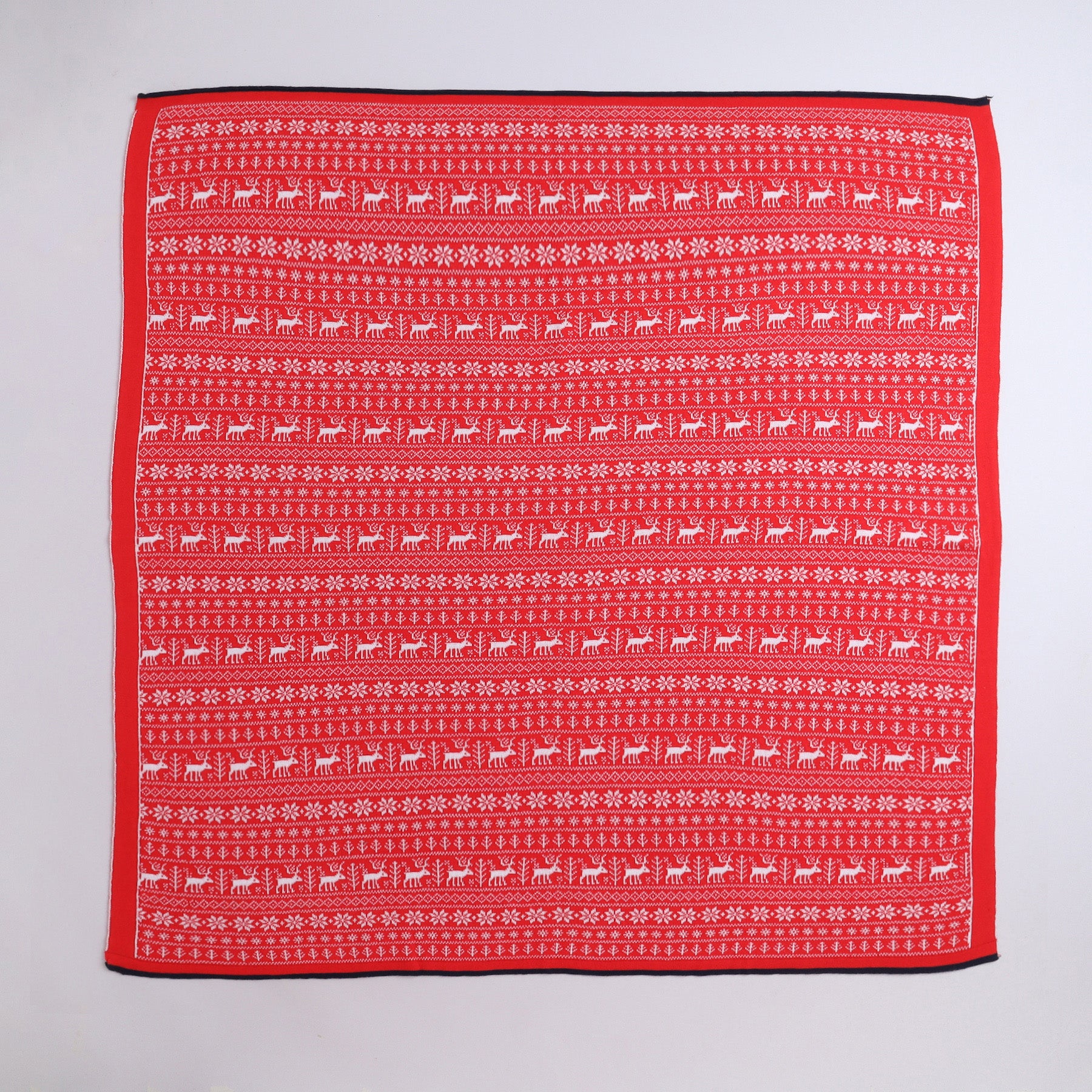 Yellow Apple-Knitted Baby Blanket | Soft Reversible Jacquard Baby Wrap for Newborns