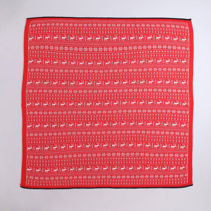 Yellow Apple-Knitted Baby Blanket | Soft Reversible Jacquard Baby Wrap for Newborns