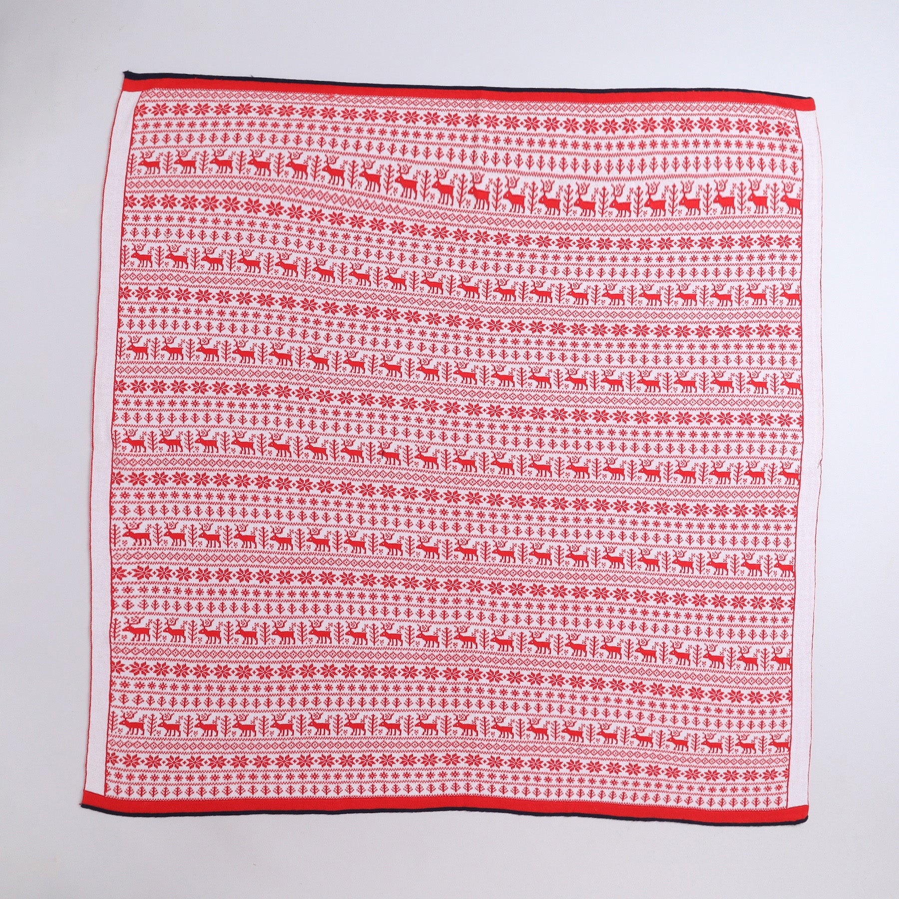 Yellow Apple-Knitted Baby Blanket | Soft Reversible Jacquard Baby Wrap for Newborns