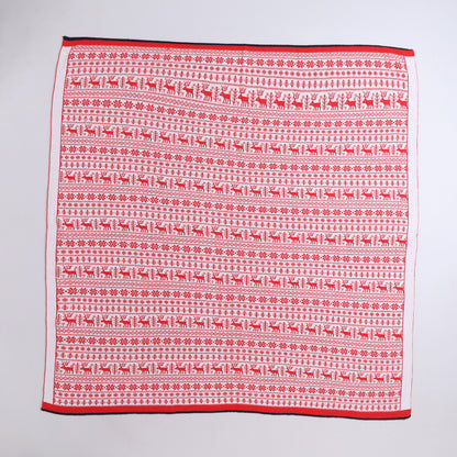 Yellow Apple-Knitted Baby Blanket | Soft Reversible Jacquard Baby Wrap for Newborns