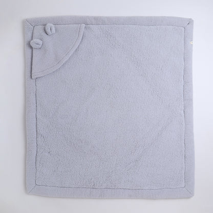 Yellow Apple Plush Baby Hooded Blanket | Ultra Soft Winter Baby Wrap with Ears