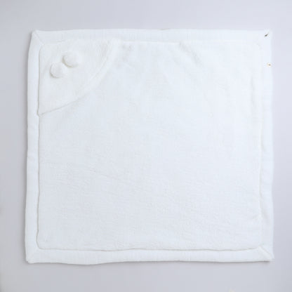 Yellow Apple Plush Baby Hooded Blanket | Ultra Soft Winter Baby Wrap with Ears