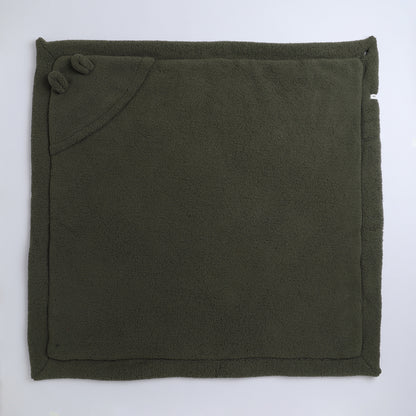 Yellow Apple Plush Baby Hooded Blanket | Ultra Soft Winter Baby Wrap with Ears