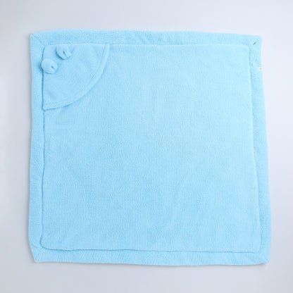 Yellow Apple Plush Baby Hooded Blanket | Ultra Soft Winter Baby Wrap with Ears