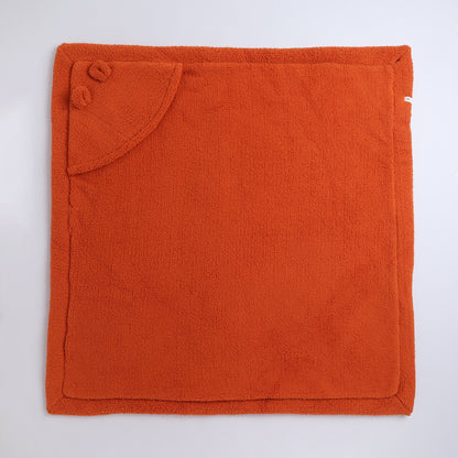 Yellow Apple Plush Baby Hooded Blanket | Ultra Soft Winter Baby Wrap with Ears