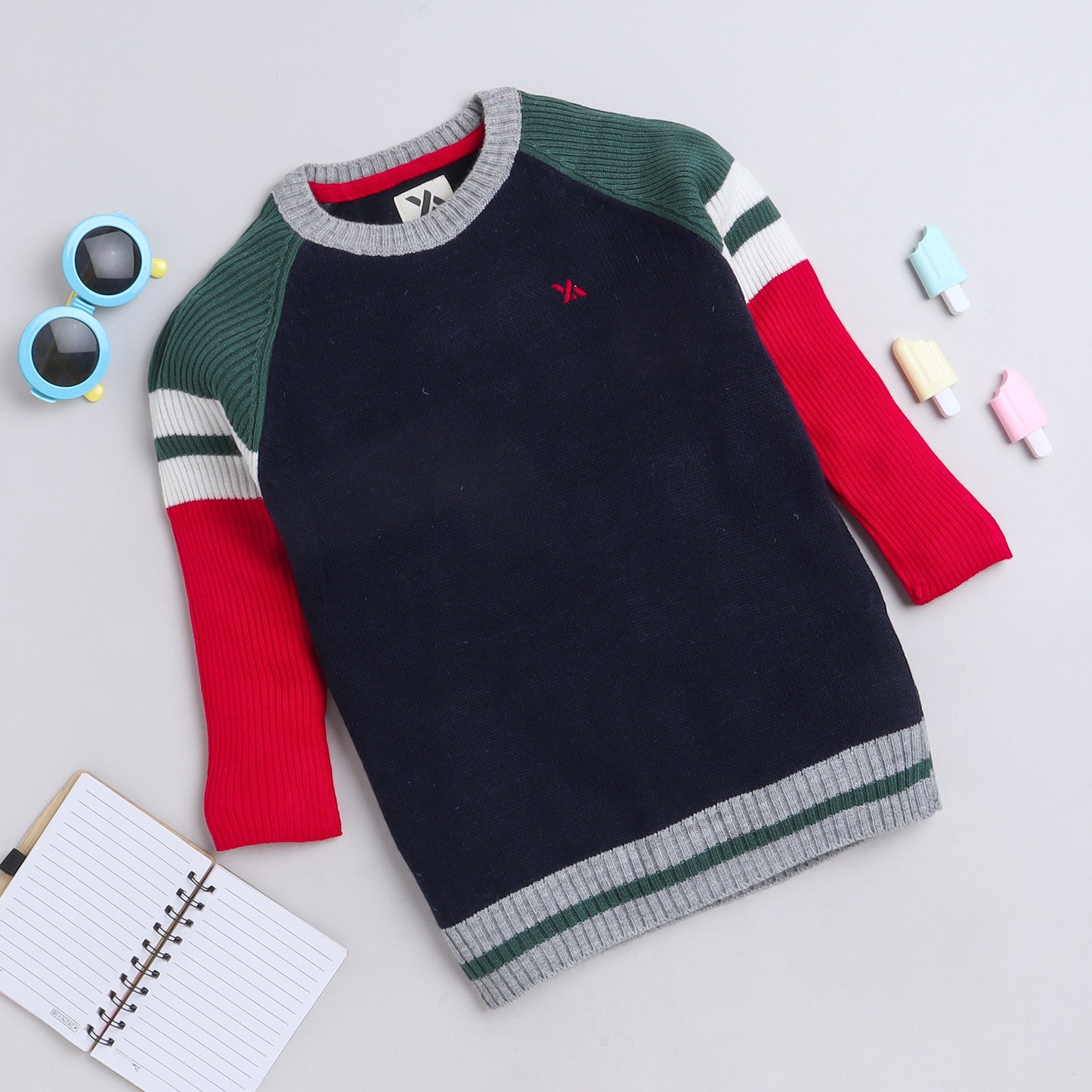 Boys full sleeve multicolor sweater