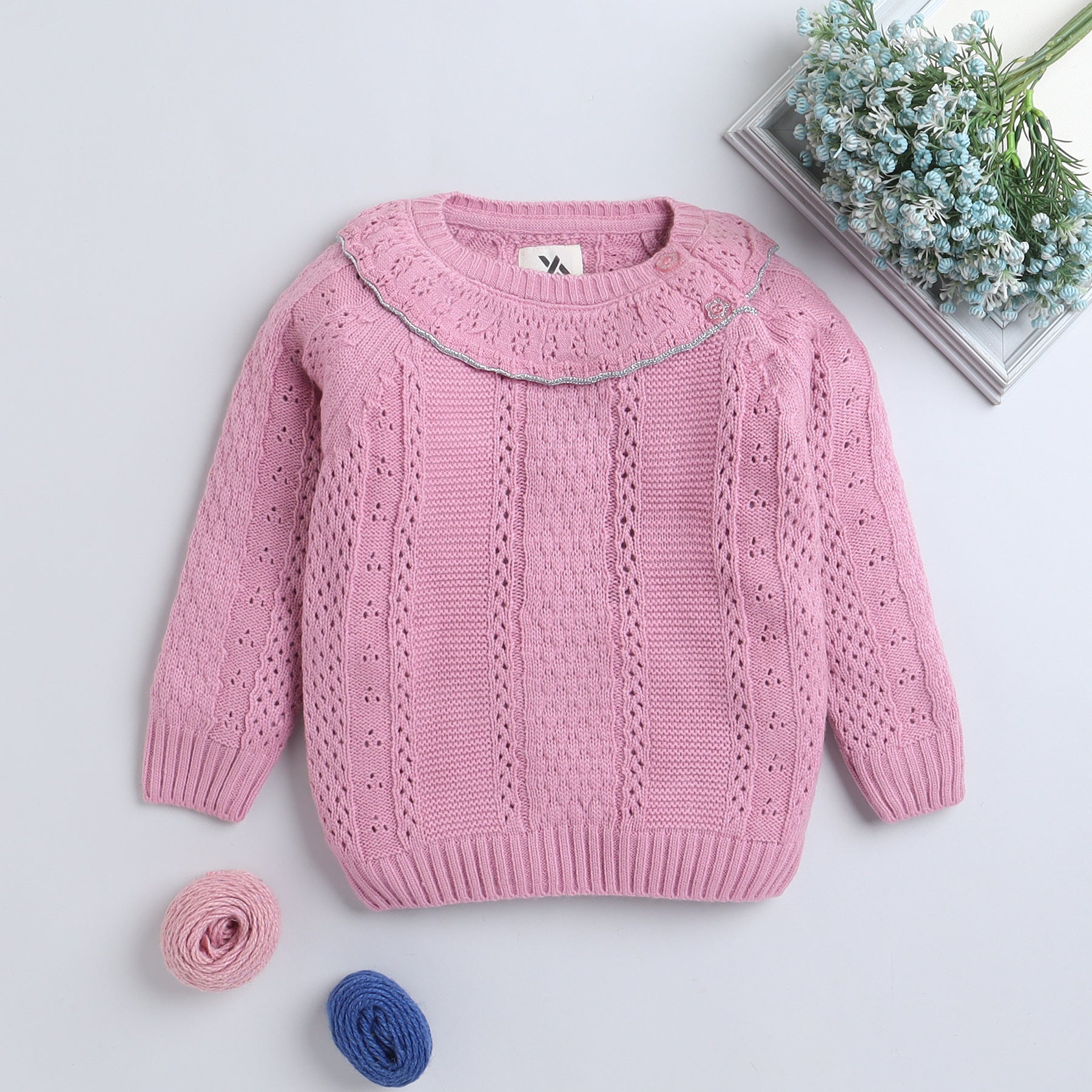 Cute Knit Sweater for Girls| Soft Long Sleeve Toddler Knitwear