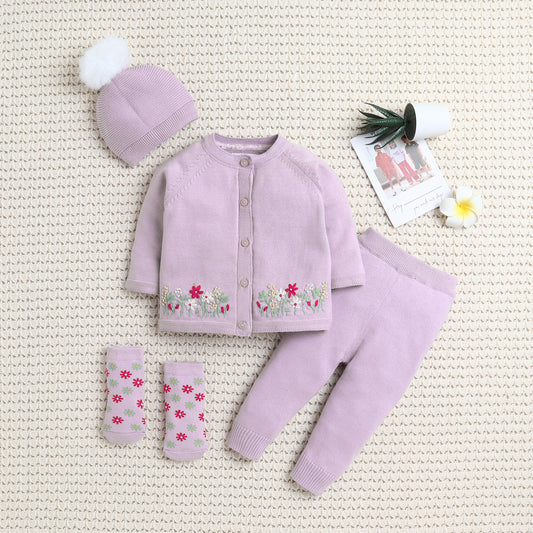 Yellow Apple Everyday Unisex Baby Set – All Season Soft Knit Outfit | Stylish & Cozy Combo