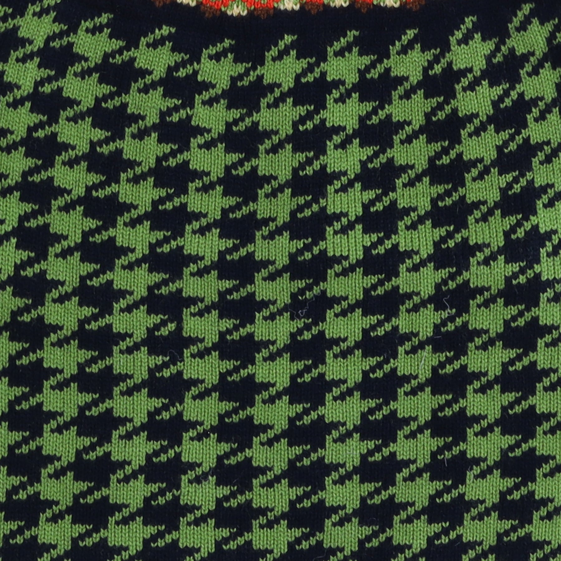 Nordic Charm Houndstooth Knit Sweater – Bold & Cozy for Girls
