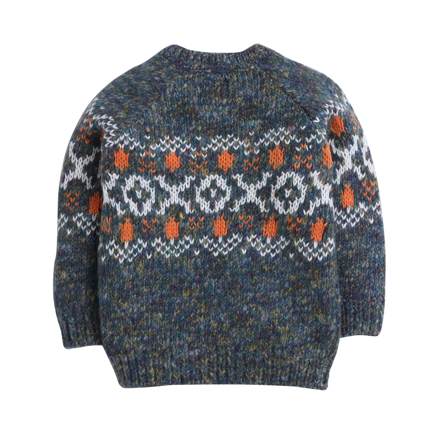 Boys Winter Fair Isle Knit Sweater | Soft Warm Round Neck Full Sleeve Wool Blend Pullover | Stylish Kids Winter Wear