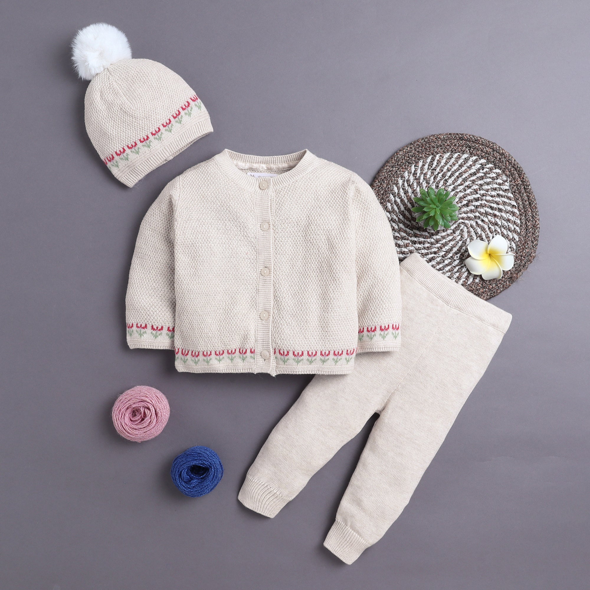 Everyday Unisex Baby Set – All Season Soft Knit Outfit | Stylish & Cozy Combo