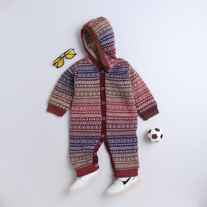 Babies Woolen Romper  With Inner Fleece