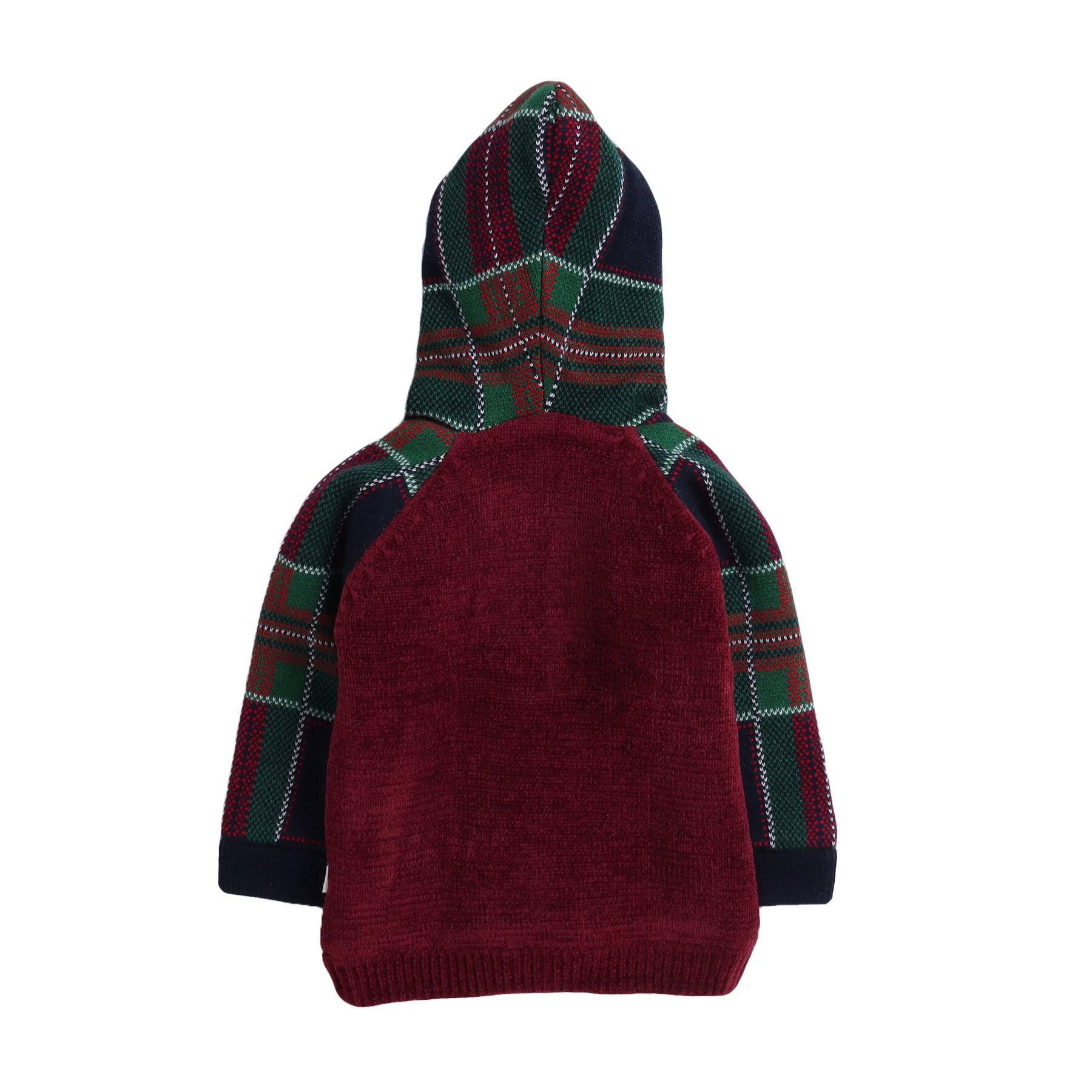 Kids Hooded Knitted Winter Cardigan with Fleece Lining | Warm Button-Up Sweater Jacket for Boys