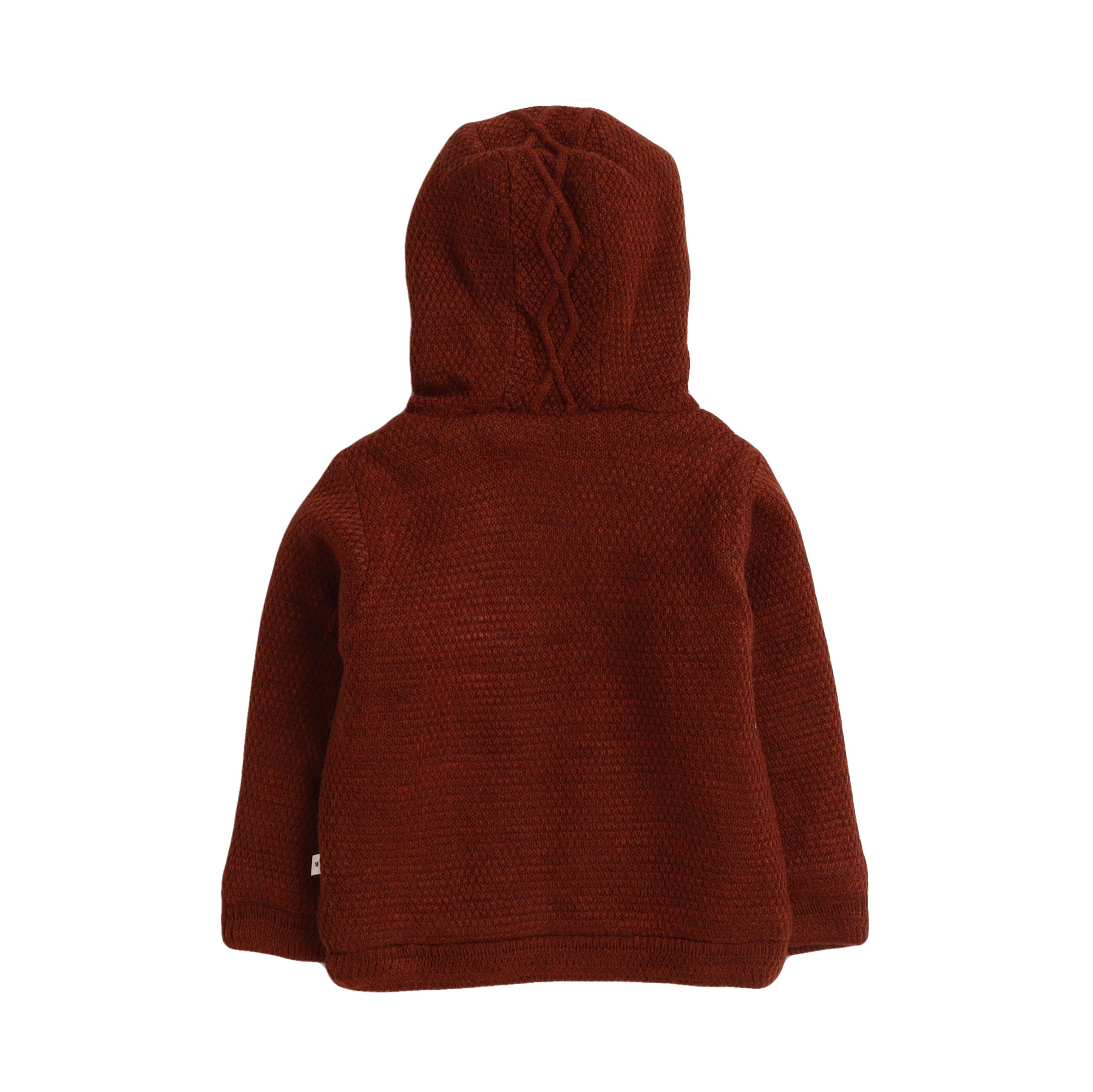 Kids Hooded Cable Knit Jacket | Full Sleeve Zip-Up Winter Sweater with Fleece Lining | Soft Warm Knitted Hoodie for Boys