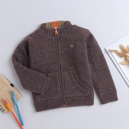 Baby Boys Self Design Full Sleeves Sweater