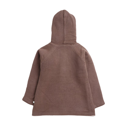 Baby Girls Self Design Hooded Neck  Sweater