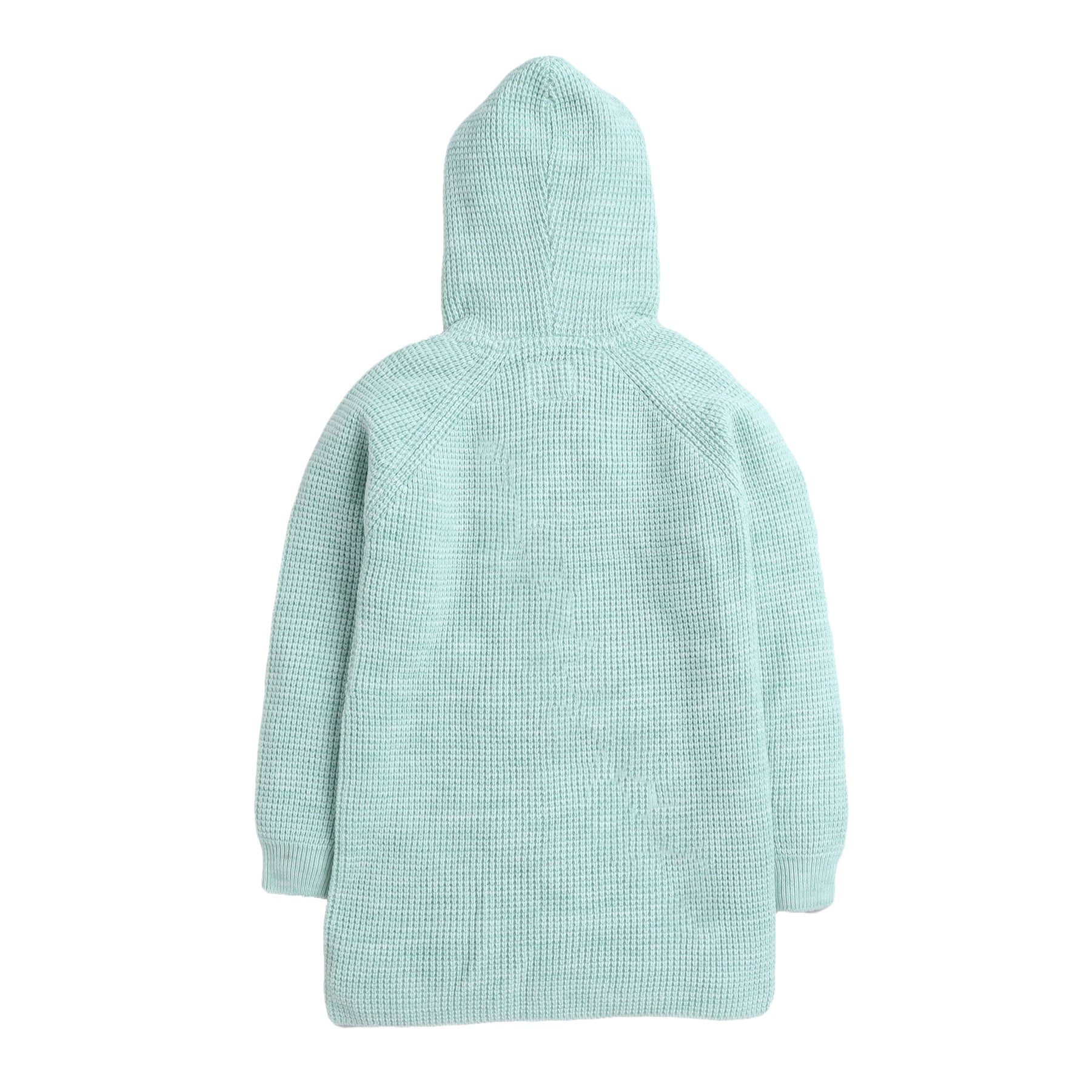 Baby Girls Self Design Hooded Neck Sweater