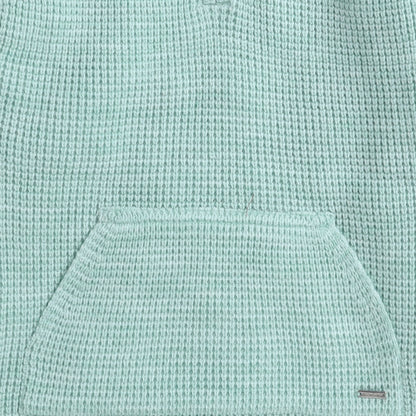 Baby Girls Self Design Hooded Neck Sweater