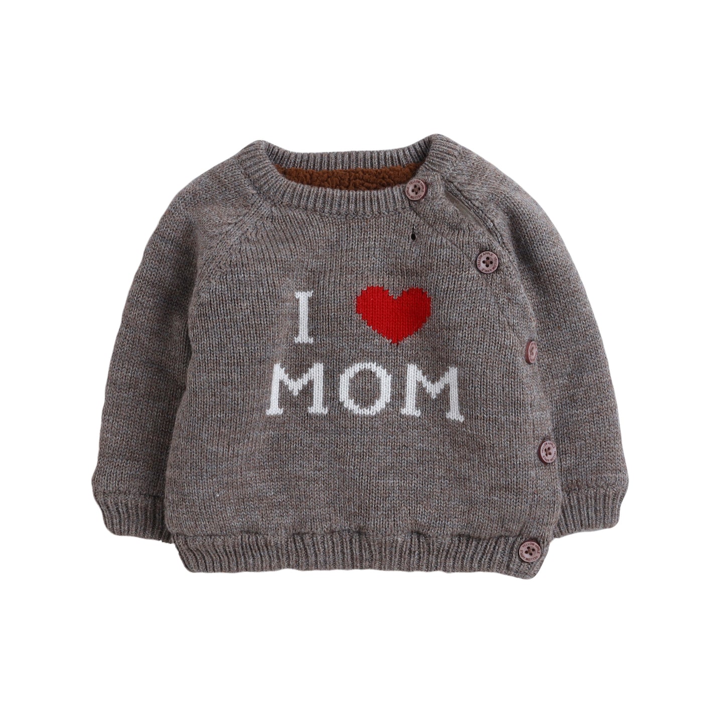 Cute I Love Mom  Print Three Piece Set For Babies