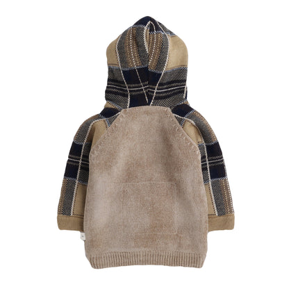 Baby  Self Design Hooded Neck  Sweater