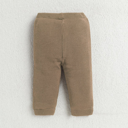 Yellow Apple Unisex Baby & Kids Winter Lowers – Soft Knit Warm Jogger Pants for Boys & Girls